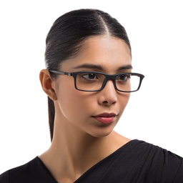 Shop Ray-Ban Optics Unisex Rectangle Eyeglasses in Black online.