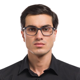 Shop Emporio Armani Rectangle Eyeglasses in Matte Striped Blue online.