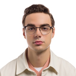 Shop Emporio Armani Oval Eyeglasses in Matte Brown & Gunmetal online.