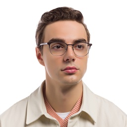 Shop Emporio Armani Oval Eyeglasses in Matte Brown & Gunmetal online.