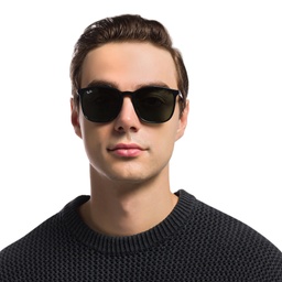 Shop Ray-Ban Unisex Square Sunglasses in Black online.