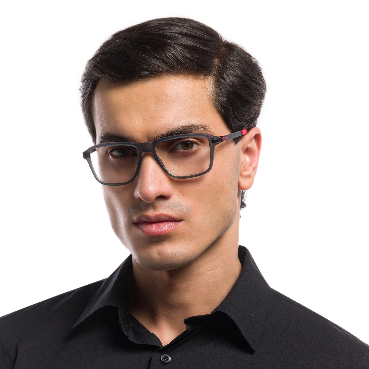 Shop Oakley Wheel House Square Eyeglasses in Satin Grey Smoke online.