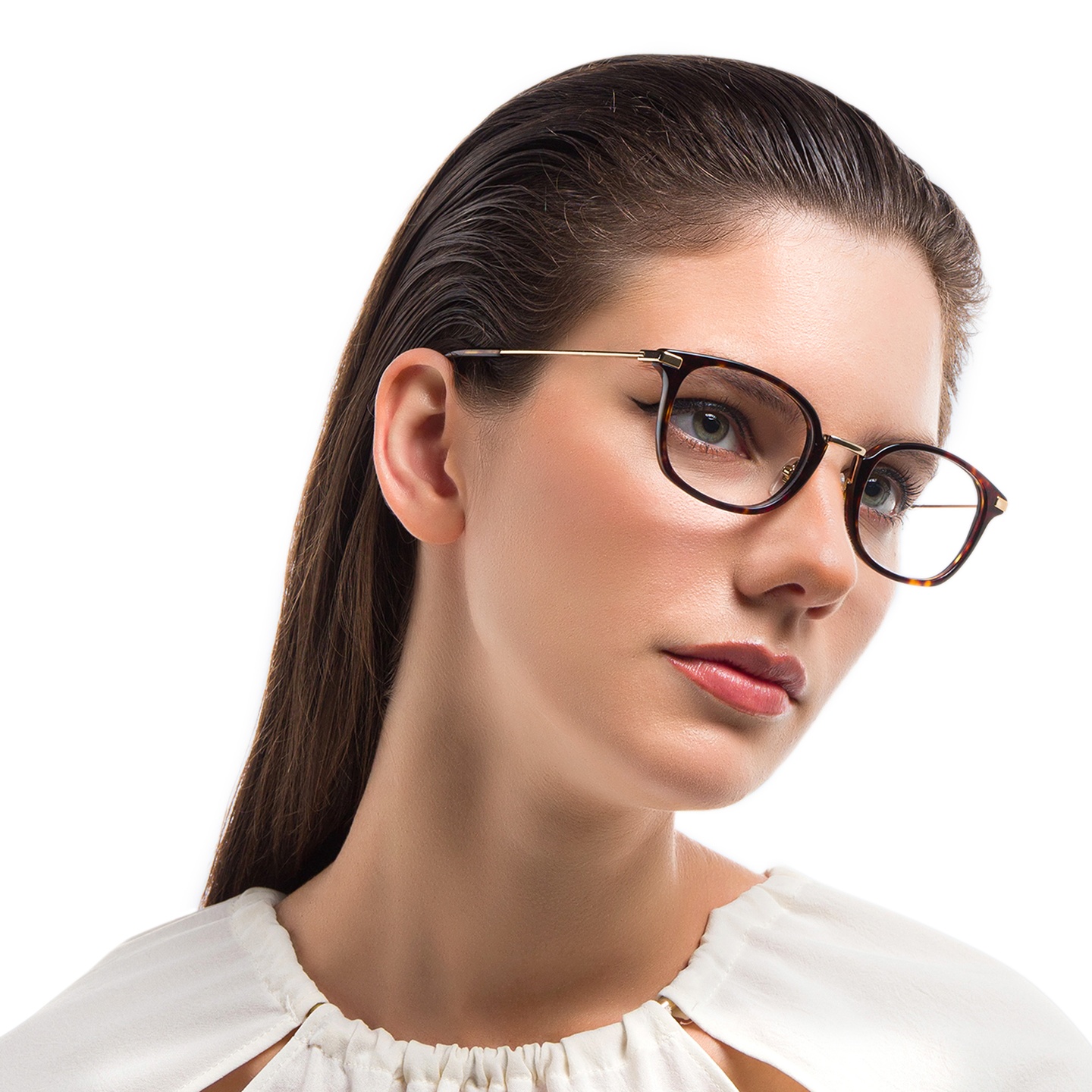 Shop EYE'M Unisex Round Eyeglasses in Havana online.