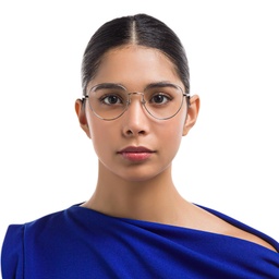 Shop EYE'M Unisex Round Eyeglasses in Silver online.