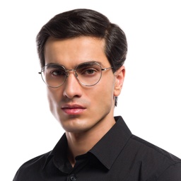 Shop EYE'M Unisex Round Eyeglasses in Silver online.