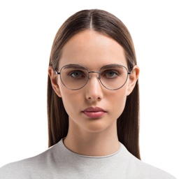 Shop EYE'M Unisex Round Eyeglasses in Gunmetal online.
