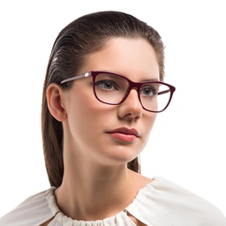 Shop EYE'M Square Eyeglasses in Burgundy online.