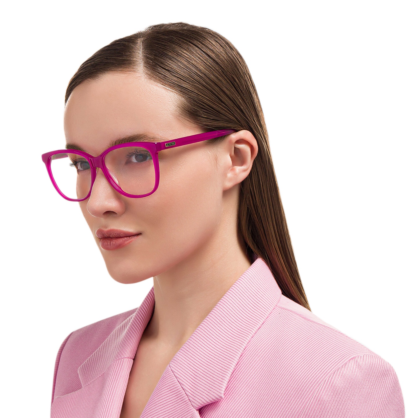 Shop EYE'M Square Eyeglasses in Purple online.