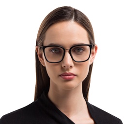 Shop EYE'M Square Eyeglasses in Black online.