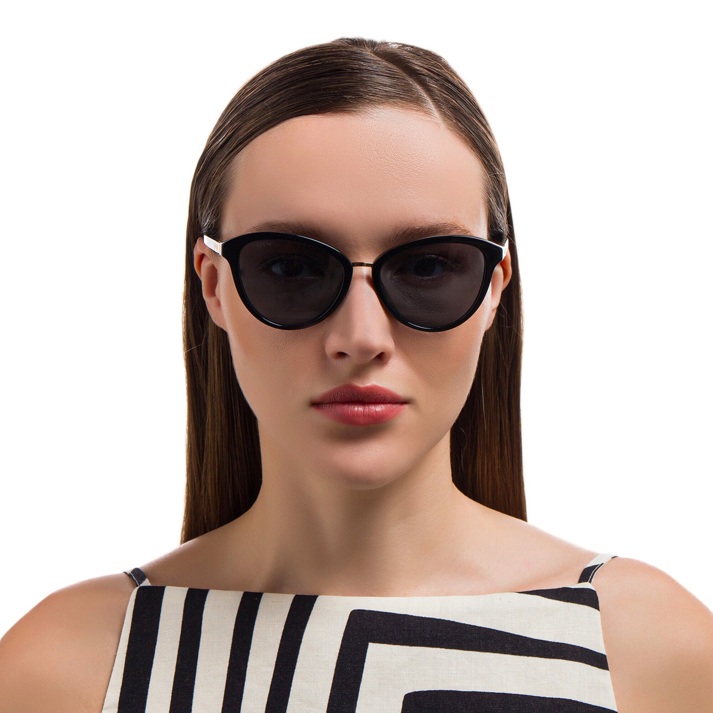 Shop EYE'M Cat Eye Sunglasses in Black online.