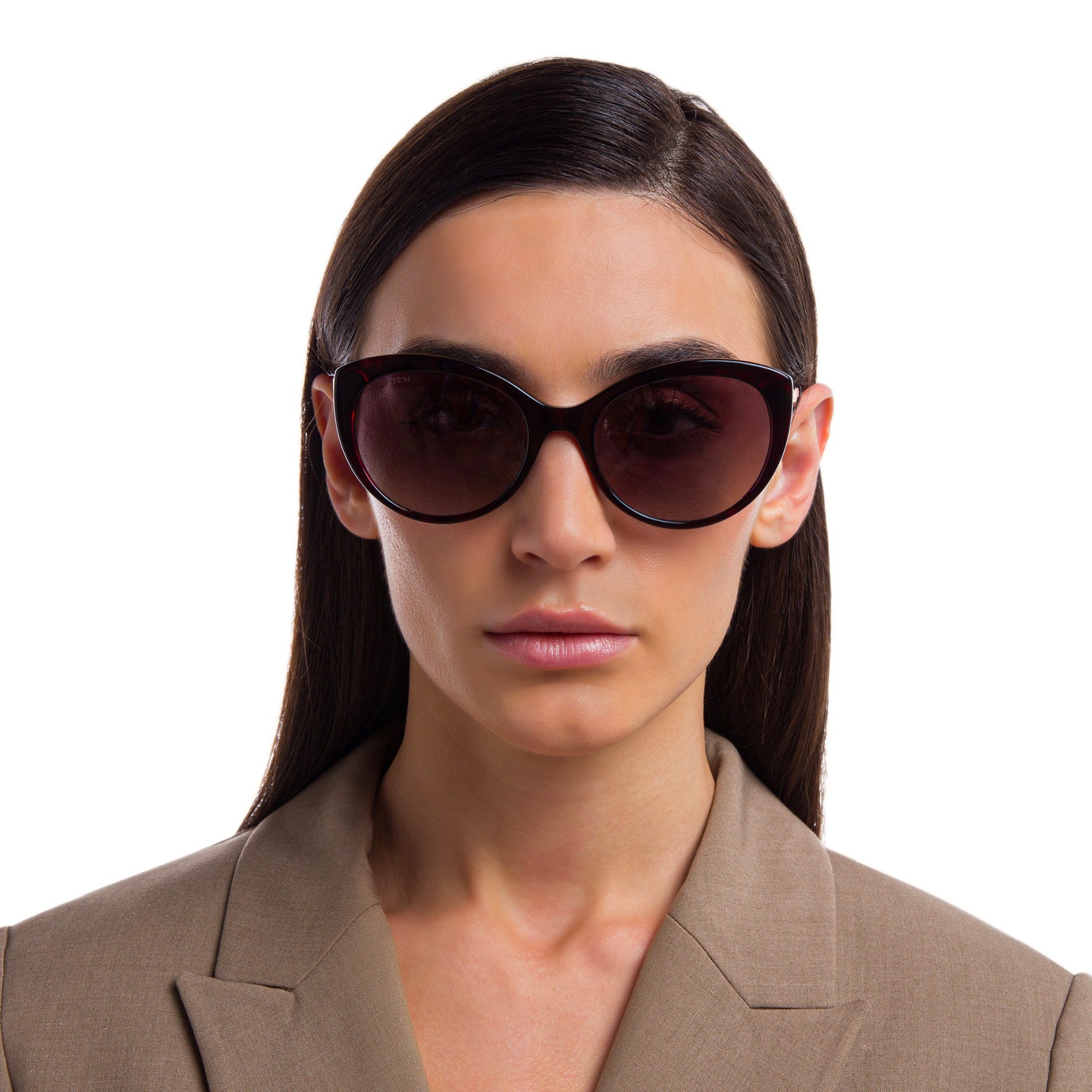 Shop EYE'M Cat Eye Sunglasses in Havana online.