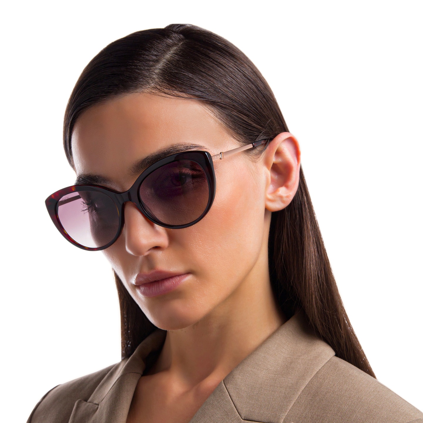 Shop EYE'M Cat Eye Sunglasses in Havana online.