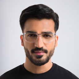 Shop EYE'M Wide Rectangle Eyeglasses in Clear online.
