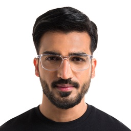 Shop EYE'M Wide Rectangle Eyeglasses in Clear online.