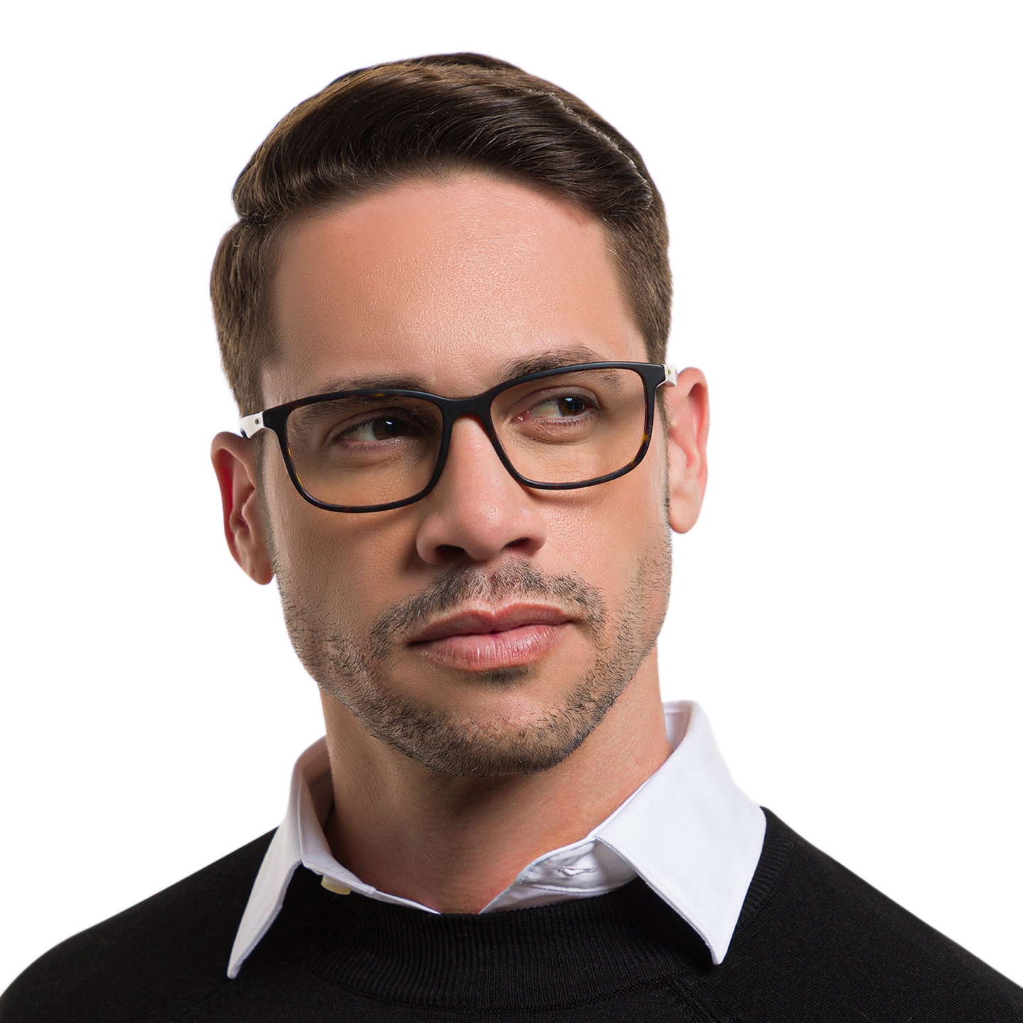 Shop EYE'M Wide Rectangle Eyeglasses in Havana online.