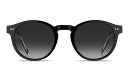 Shop Tommy Hilfiger Logo Lettering Panthos Sunglasses in Black online.