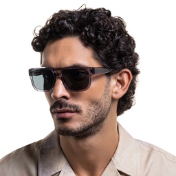 Shop Emporio Armani Logo Pillow Sunglasses in Transparent Grey online.