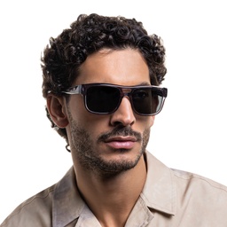 Shop Emporio Armani Logo Pillow Sunglasses in Transparent Grey online.