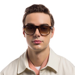 Shop Ray-Ban Boyfriend Square Sunglasses in Light Havana online.